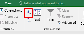 Mengurutkan data a ke z